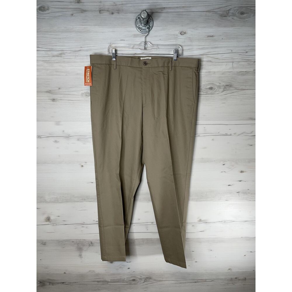 Dockers Pants Mens 40x30 Classic Fit Stretch Signature Khaki Chino Flat Front‎